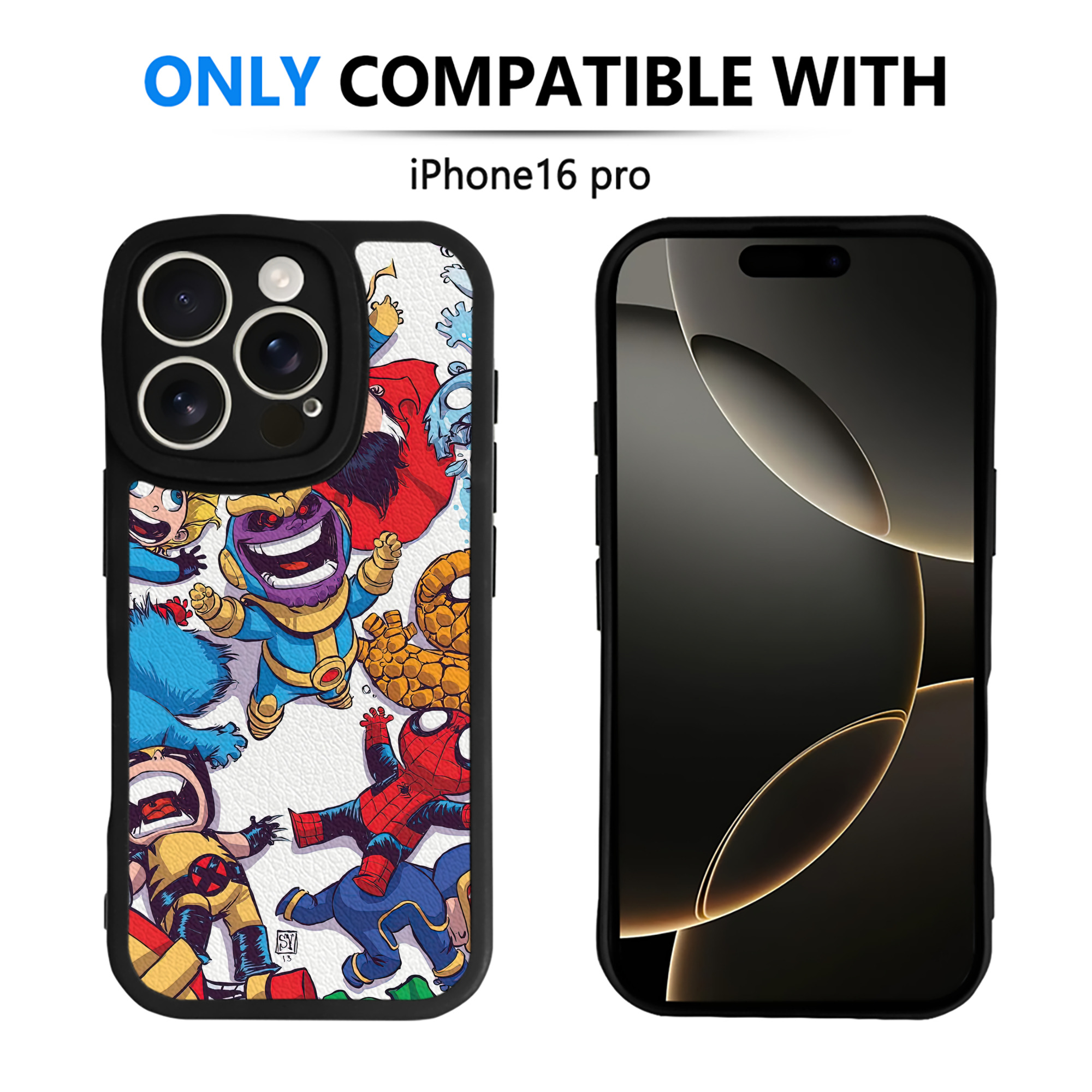 Spider Man スパイダーマン 【iPhone 16シリーズ対応】シリコンスマホケース（レザー調） 材質：シリコン
